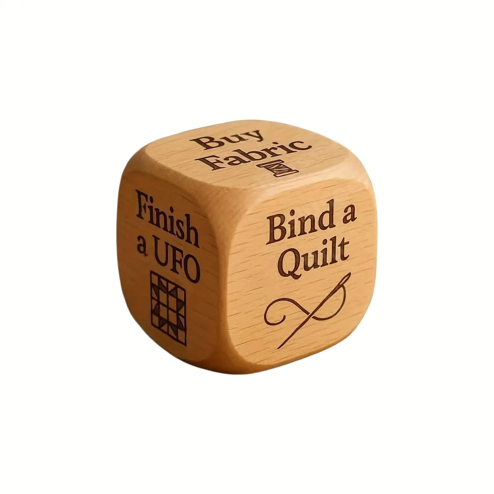 TEMU Quilting Dice Featuring 6 Engraved Quilting Tasks, A Creative Tool For Enthusiasts, Perfect As A Fun Sewing Gift For Quilters, Seamstresses, And Craft Lovers