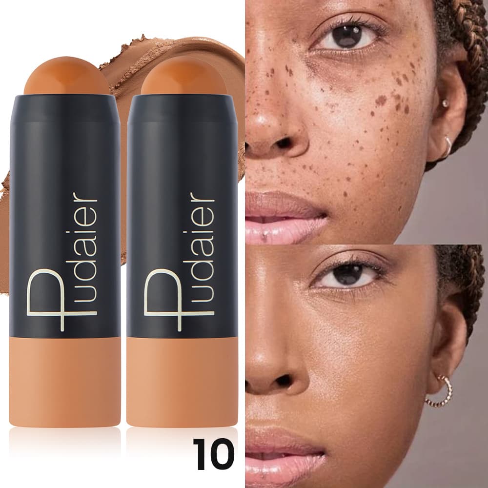 TEMU 2pcs Of Waterproof Foundation Sticks, Concealer Sticks, Long-lasting Coverage, Sweat-proof, Suitable For Looks