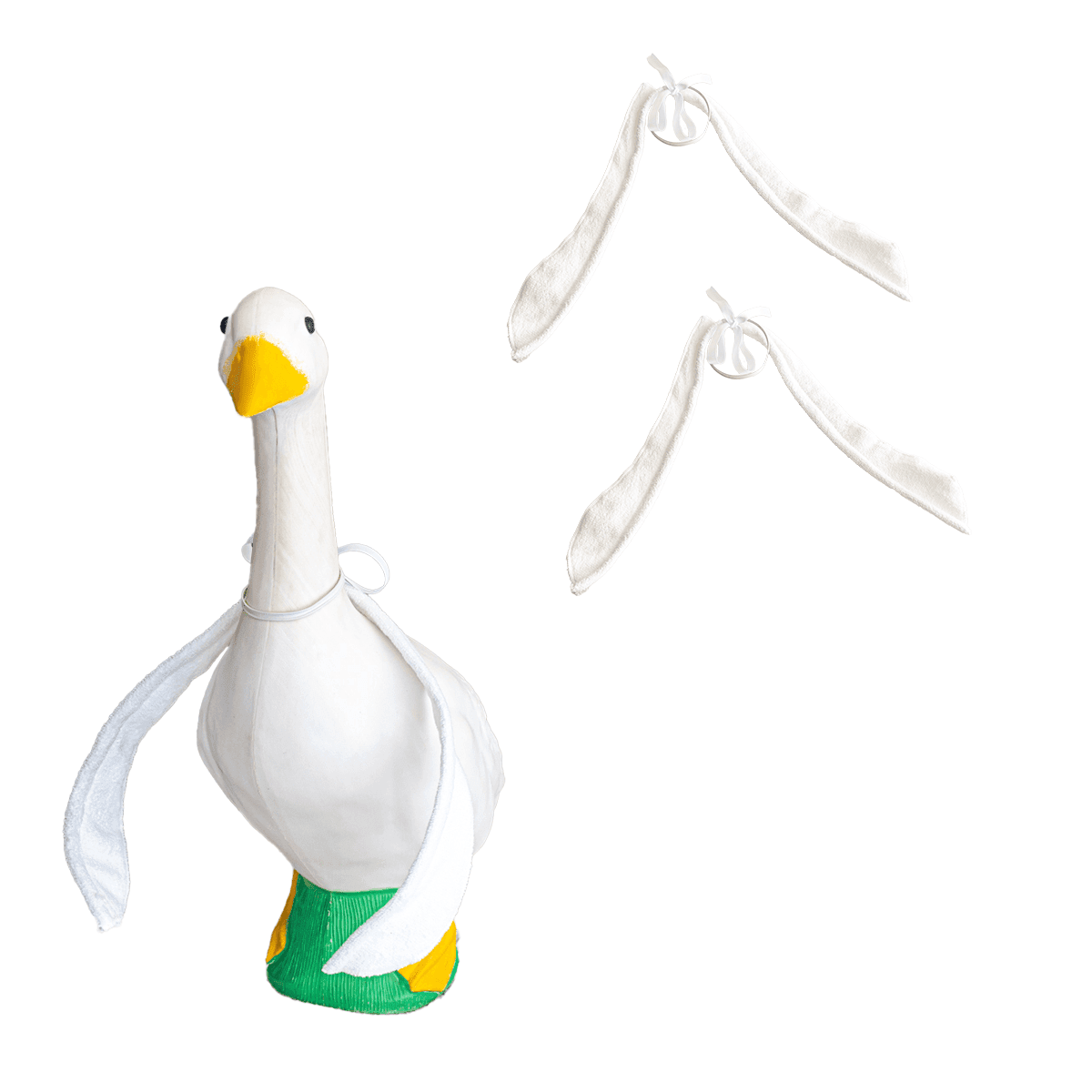 TEMU 2pcs Poseable Goose Wings For Porch Lawn Goose Outfit Additions Clothing Porch Clothes For Patio Yard Lawn Decor