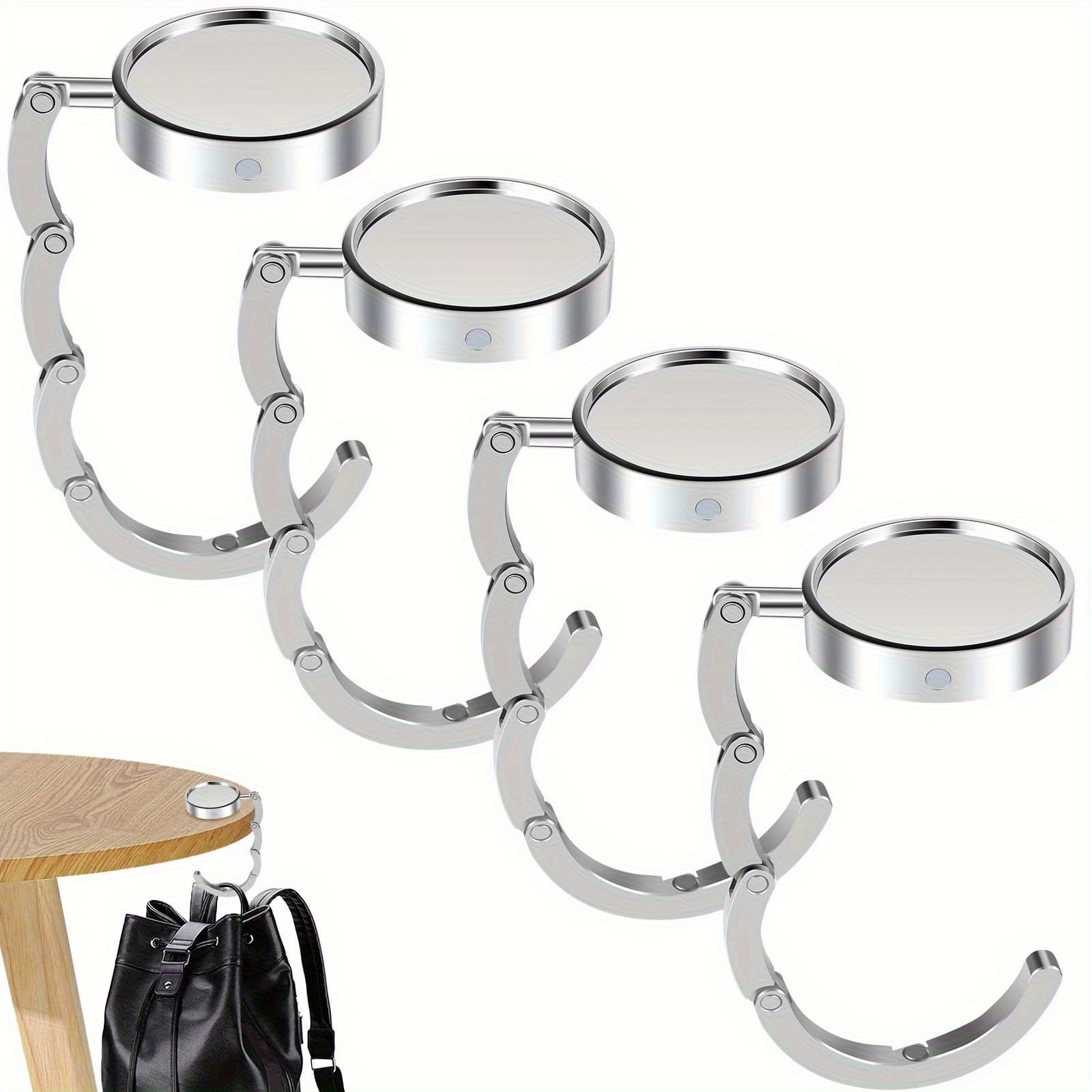 TEMU 4pcs Metal Handbag Hooks, Folding, Portable, Non-slip, Unique, , Used Tables, Wallet Holders
