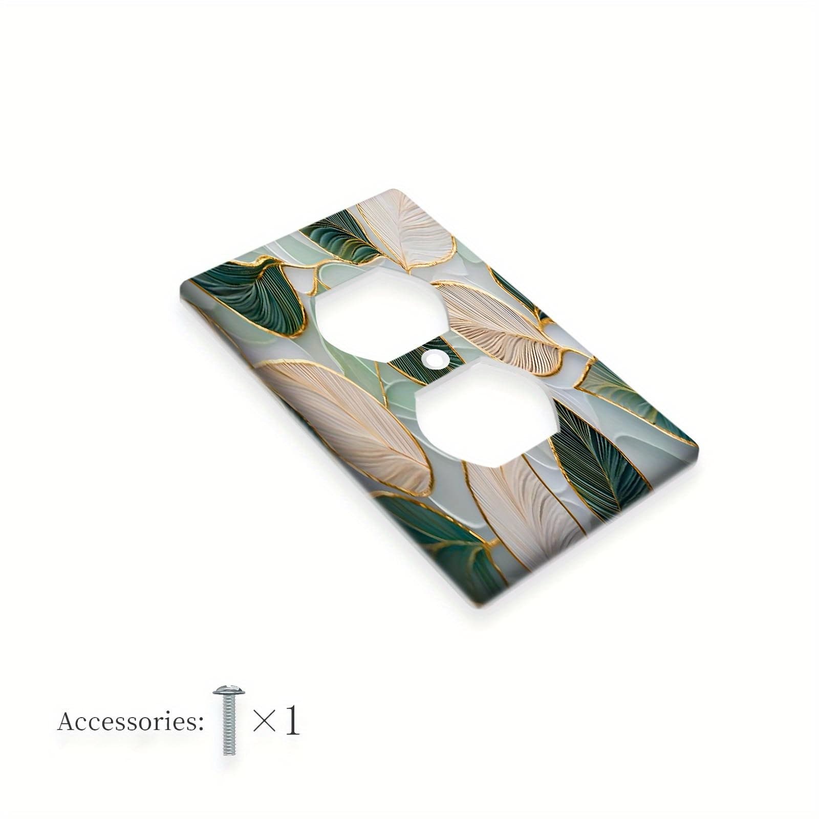 TEMU 1pc 1gang/2gang Luxurious Decorative Switch Plate For Kitchen Bathroom Bedroom Living Room Decor - Wall Plate Light Switch Cover