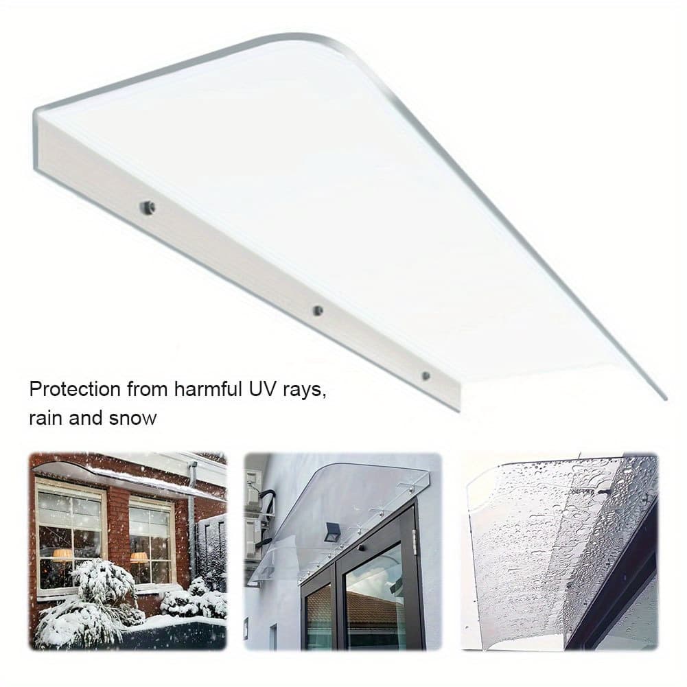TEMU Window Door Wall Uv Rain Protection Door Shelter Window Cover Window Awning Transparent Invisible Rain Shelter Cover Window Awning Canopy For Sun Uv Snow And Patio