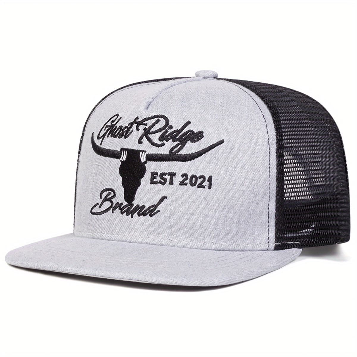 TEMU 1 Men's 2021 Hip Hop Baseball Hat Adjustable Mesh Casual Hat For Spring, Autumn Travel, Beach Vacation