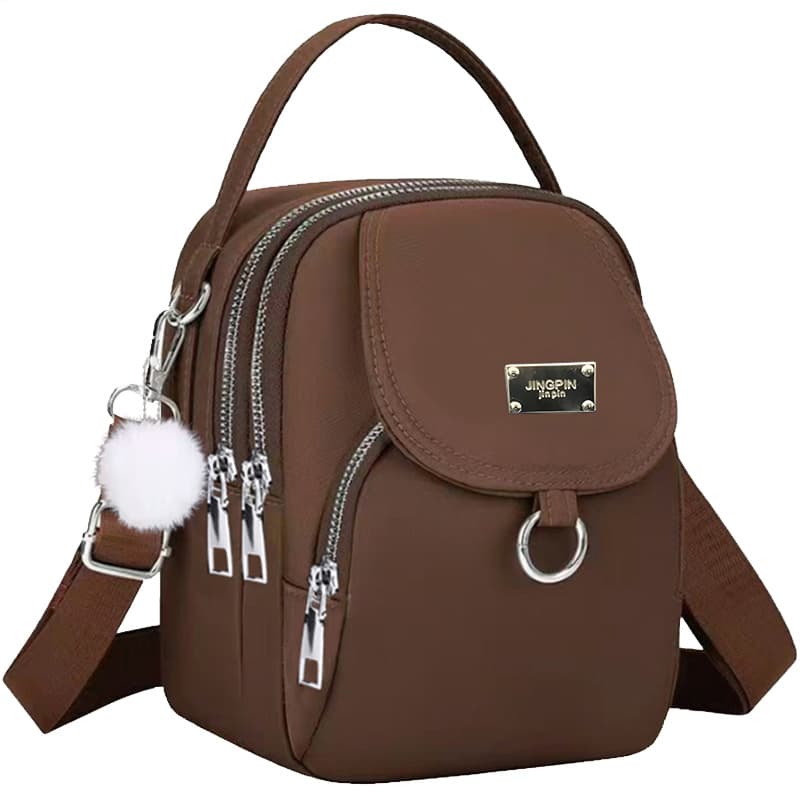 TEMU Women's Shoulder Bag - 2pcs (1 Bag + 1 Accessory) Spring/summer Unisex Square Bag Women's Crossbody Bag Casual Fashion Solid Color Multi-pocket Versatile Small Bag [zipper Random]