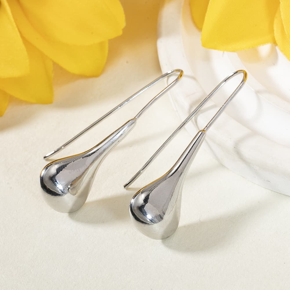 TEMU Luxury Geometric Elegant Water Drop Earrings For Women Wedding Engasynthetic Gemstoneent Party Jewelry Accessories