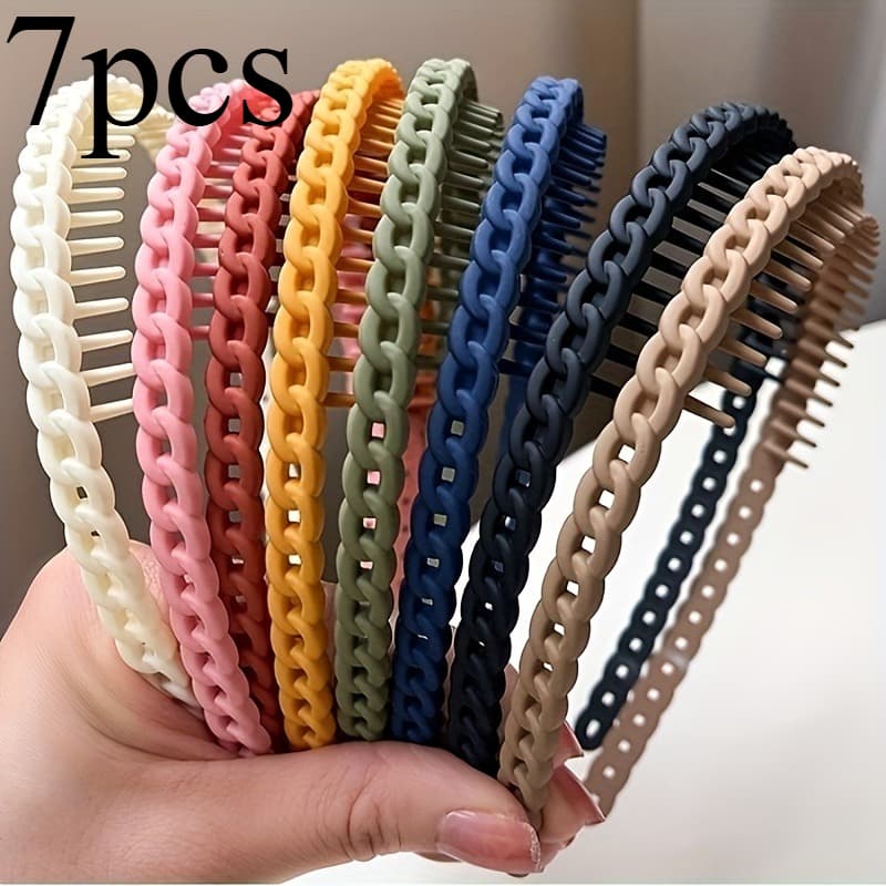 TEMU New Fashionable Headband, Random Color, Hairband, Non-slip Headband With Teeth, Hand-added Hair, Heart-shaped Headband For , , Stylish Design, Easy To , , Sturdy Construction