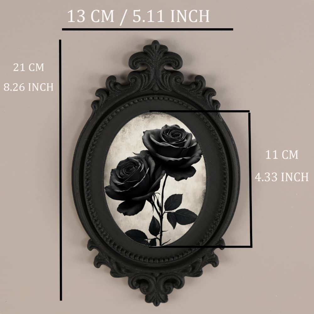 TEMU Black Roses- Home Decor Vintage Style Wall Decor Room Decor Indoor/outdoor Decor Hangable Wall Background Decorations Photo Wall No Drilling Required