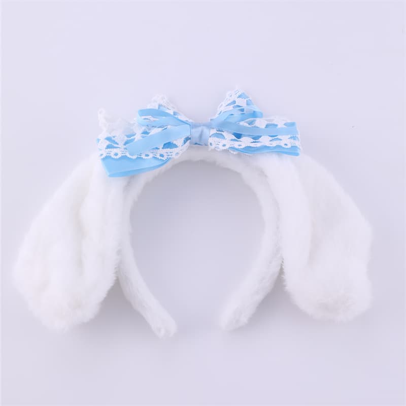 TEMU 1 Cinnamoroll Cartoon Dog Headband | Cute Minimalist New Year's Cosplay Bow Headband With Plastic Support