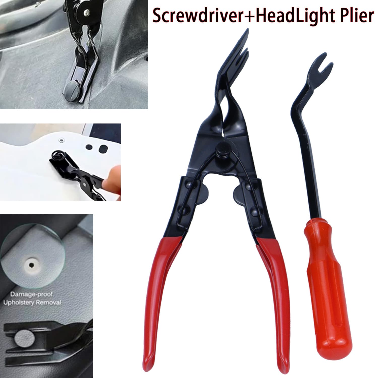 TEMU Car Clip Pliers Set - Fastener Removal Tools For Door Panel Dashboard Upholstery, Trim Rivet Puller Pliers Kit For Interior Car Repair (2pcs)
