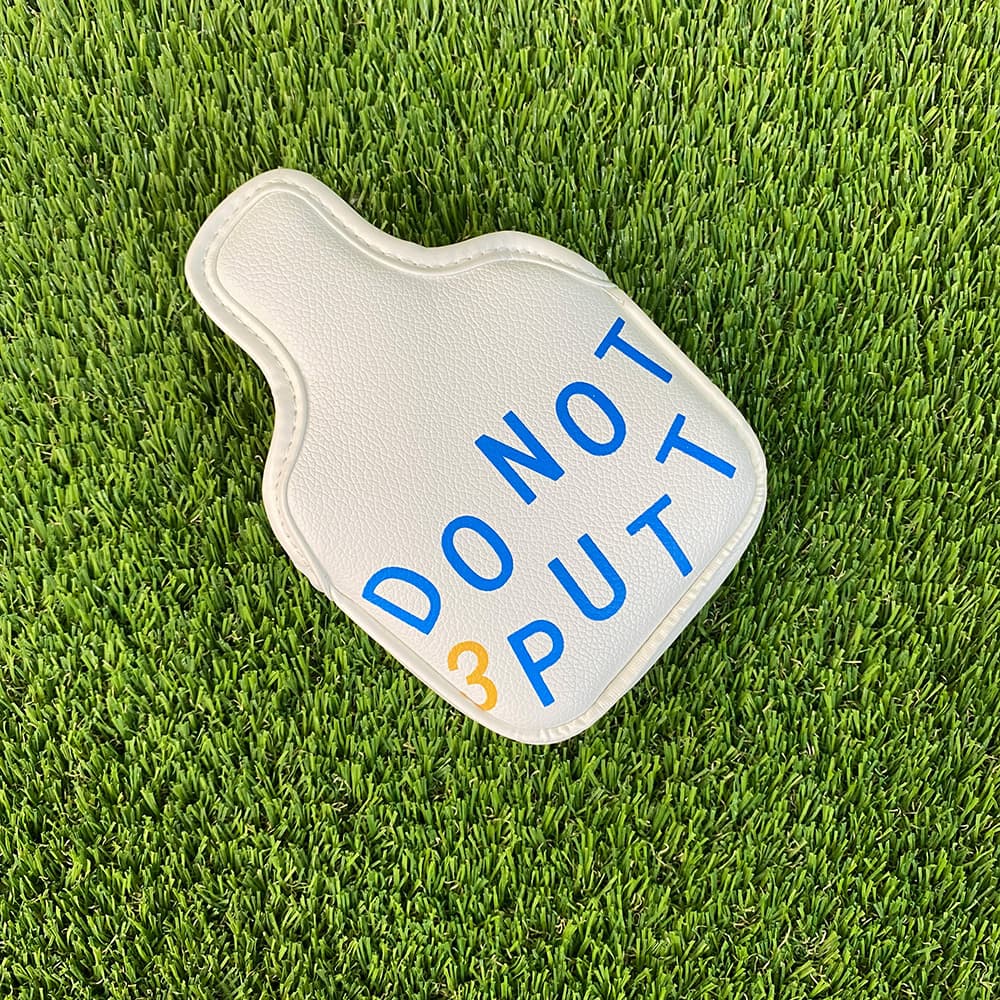 TEMU White Semi-circular Putter Cover Compatible For Golf - Elastic Closure ( Tape) & Scratch-resistant, Portable Golf Accessory, Putter Head Cover