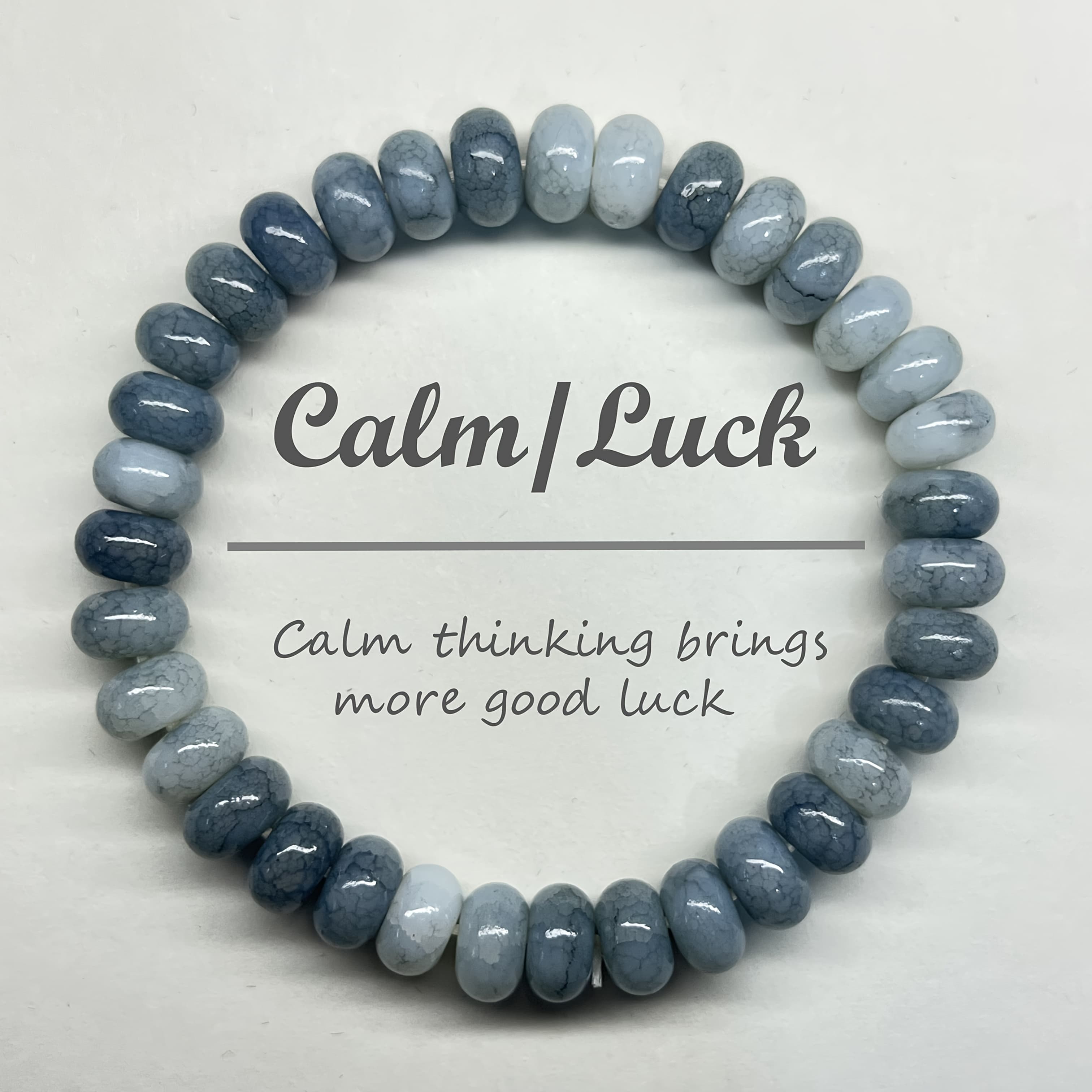 TEMU Natural Grey Vein Agate Bracelet- Elastic Stretch Unisex Retro Style Beaded Jewelry, December Birthstone Gift For , Daily And Party Wear, Authentic Agate Beads For Women And Men, Charm Jewelry