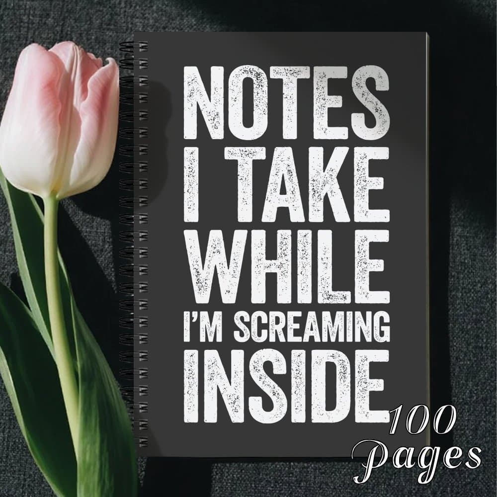 TEMU 1pc Funny Screaming Journal - Notes I Take While I'm Screaming Inside - Personalizable Rage Diary With Horizontal Ruled Pages, Portable Emotional Outlet Notebook Suitable For & (daily)