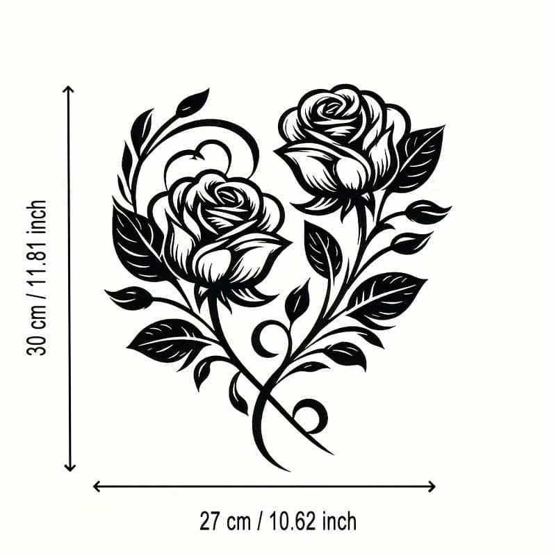 TEMU Modern Black Wall Art Sculpture - Elegant Metal Decor For Bedroom, Hallway, Or Bathroom - Minimalist Home Accent Piece