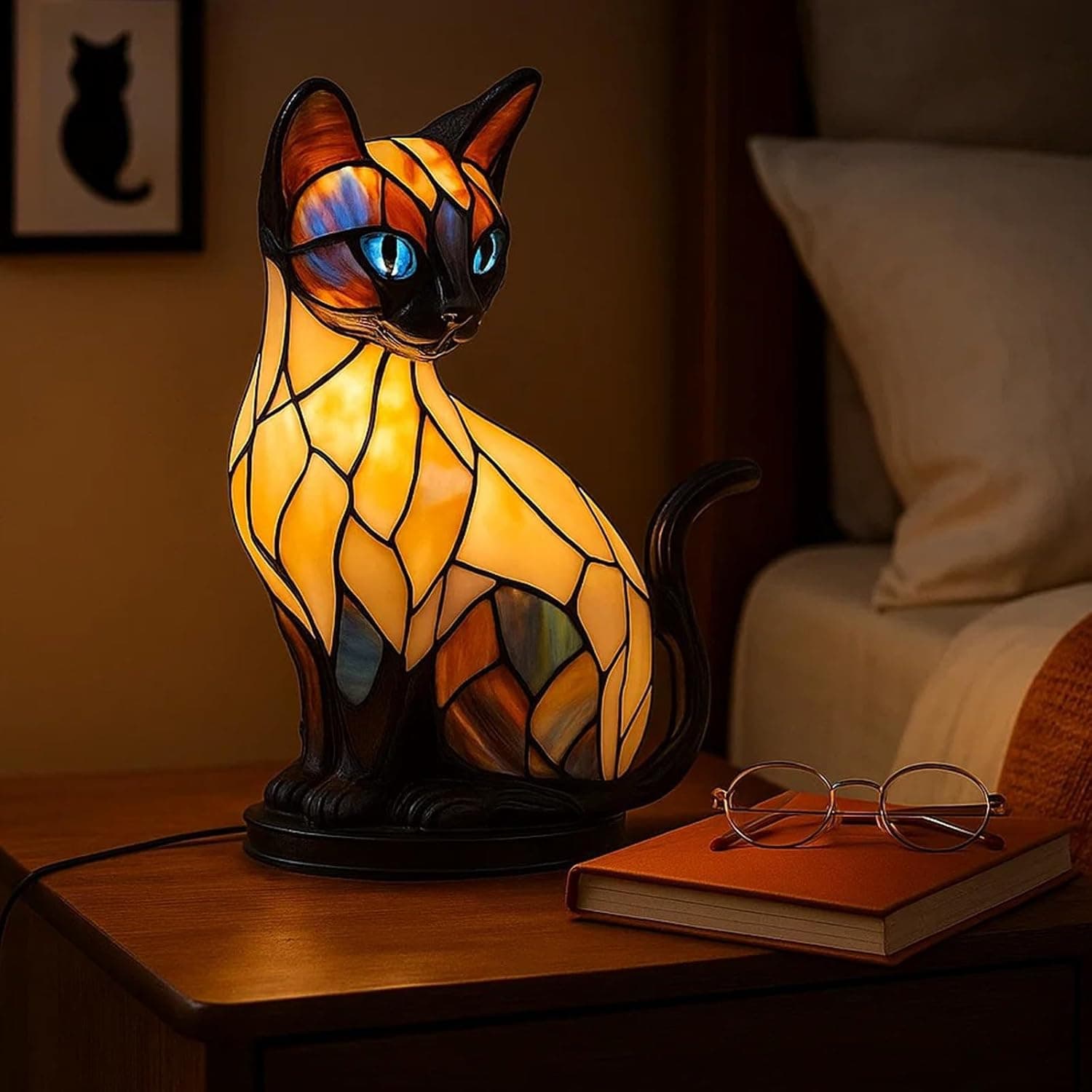 TEMU Kitten Lamp, A Decorative Led Night Light Suitable For Cat Lovers, A Usb Retro 3d Table Lamp That A For Desks And Fireplaces - A Fun Gift For Pet Owners