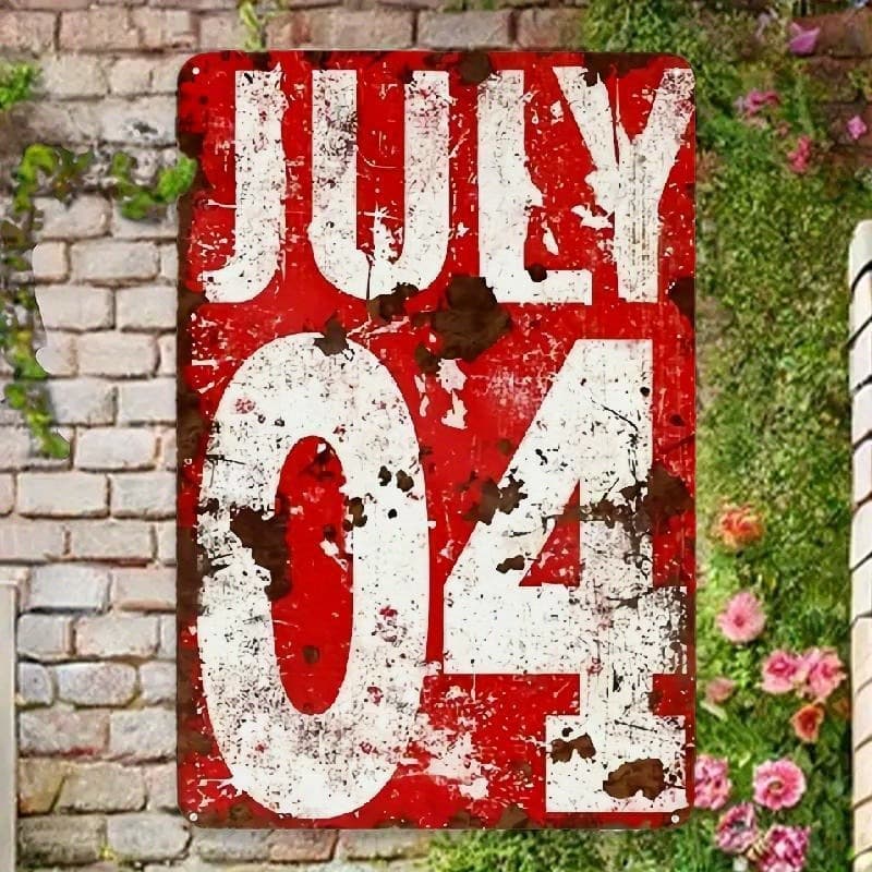 TEMU 2d Flat Metal Sign | Retro Date Number Sign For Wall Decor, Farmhouse Or Room Decor, Pub, Holiday Gift Decor, Iron Material, Vintage Style