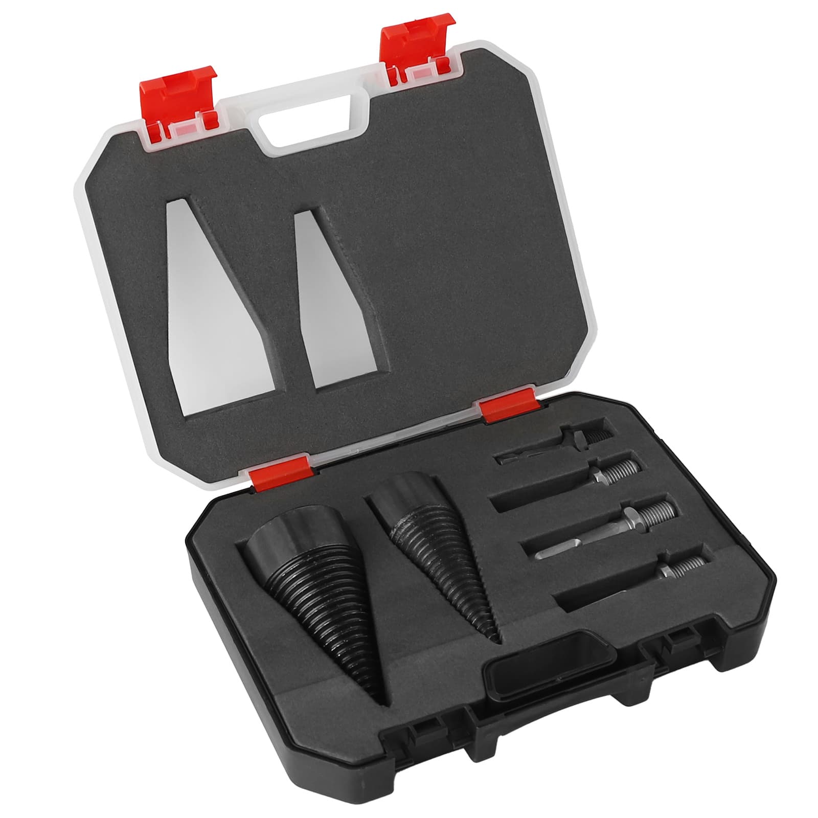 TEMU 6pcs Logs Bits Firewood Splitter Drill Bit Heavy Duty Camping Wood Splitter Screw Splitting Cone Driver Wood Splitter Bits