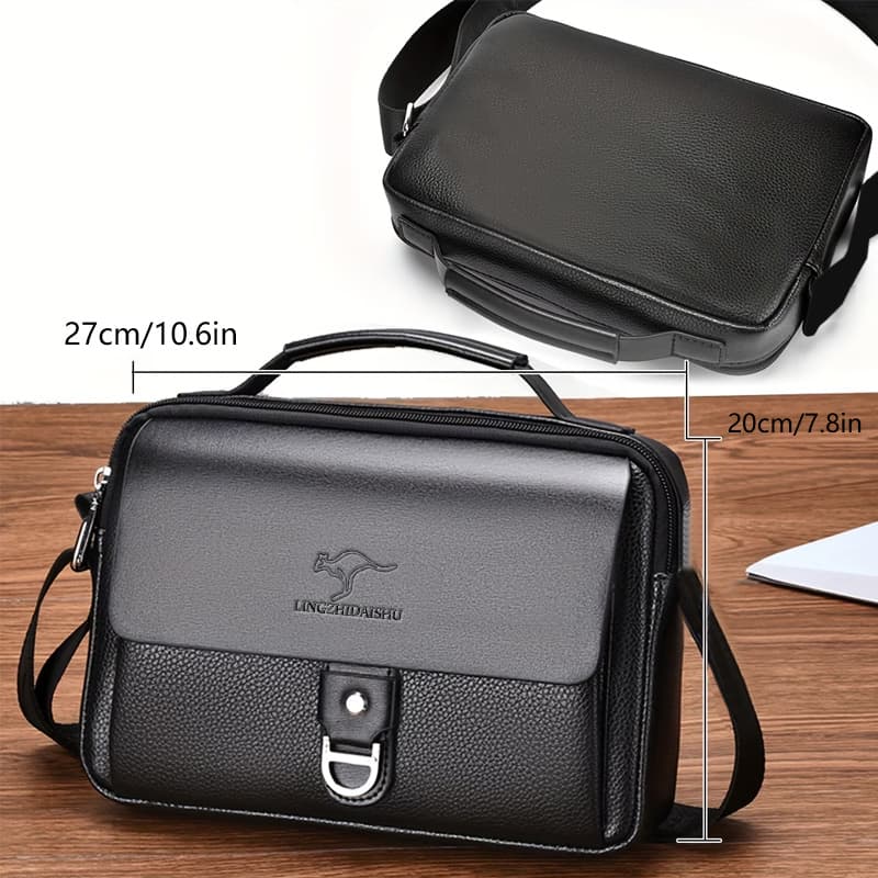TEMU Briefcase - Spring And Summer Universal Fashionable Men's Shoulder Bag Crossbody Bag, Casual Business Travel Portable Carry-on Shoulder Messenger Bag, For Gift Giving [zipper Direction Random]