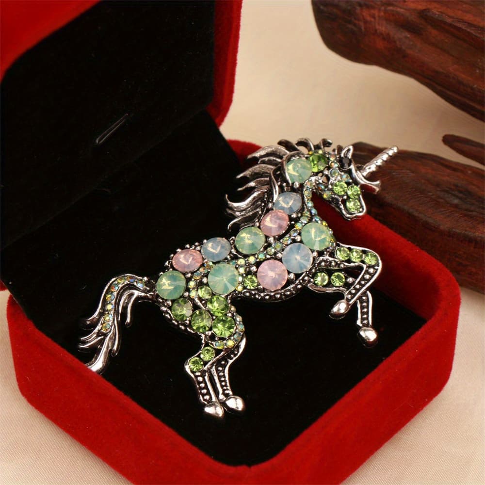 TEMU Baroque Luxury Beautiful Unicorn Animal Design Men Women Brooch Pin, Jewelry Additions, Wedding Holiday Party Couple Surprise Gift