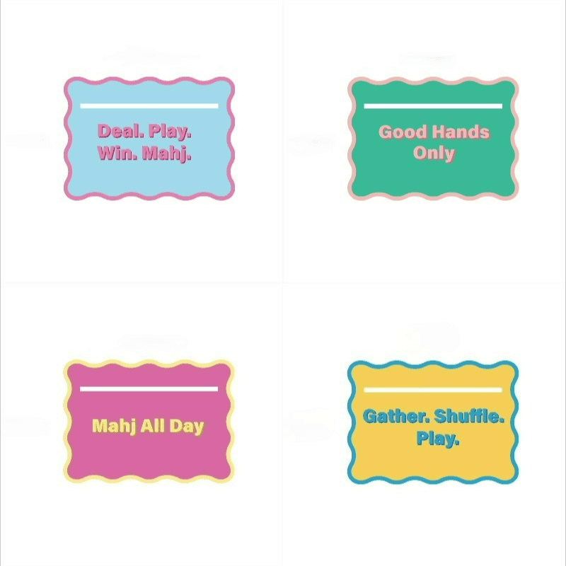 TEMU 4pcs Mahjong Shuffler Cards For Tiles Mixing & Shuffling - Portable Accessories And Gifts For Party Supplies - Rules Printed For Beginners & Lovers