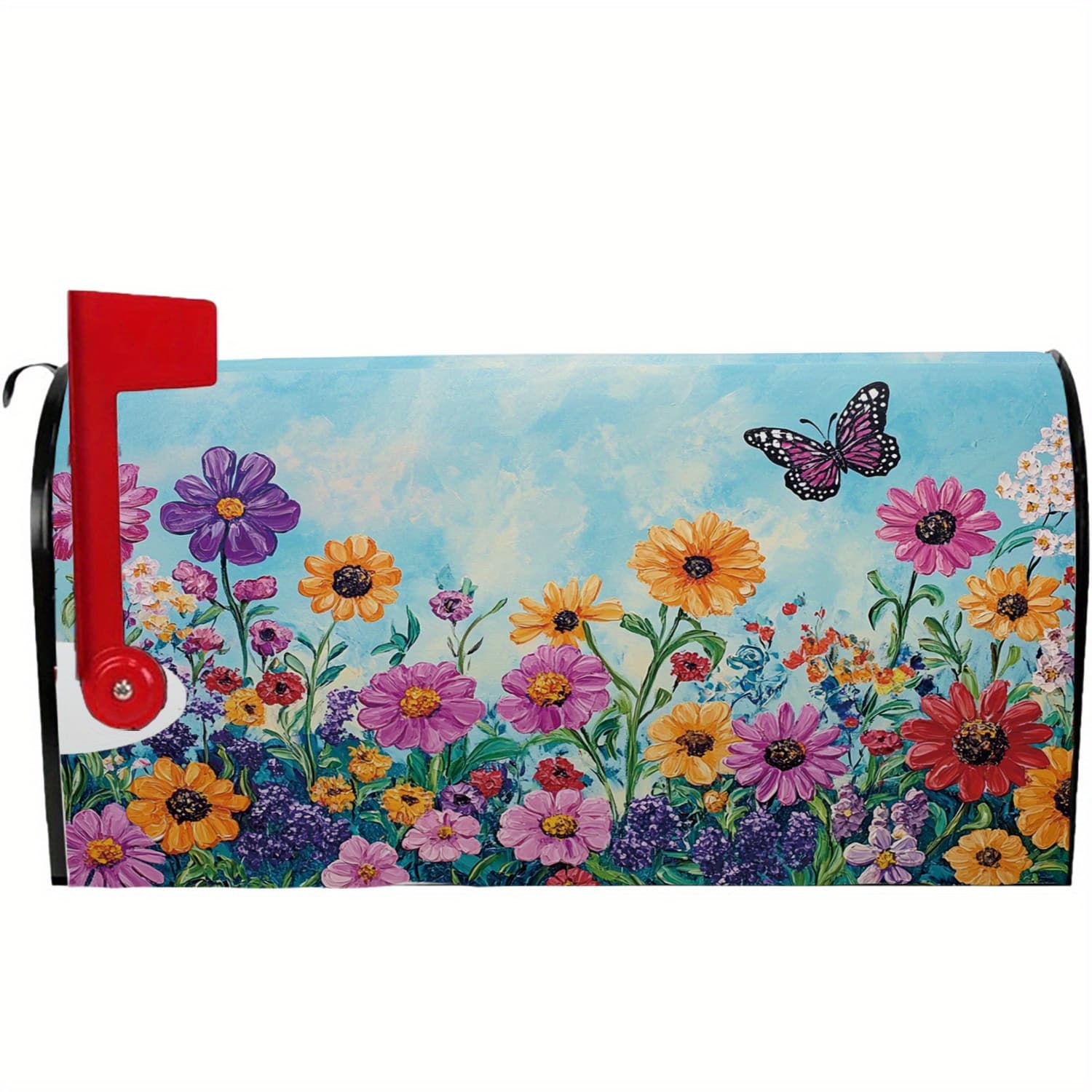 TEMU 1pc, Outdoor Garden Mailbox Cover, Magnetic Mailbox Cover, Suitable For Home Garden Yard Outdoor Decoration, Gifts, Holiday Decoration.