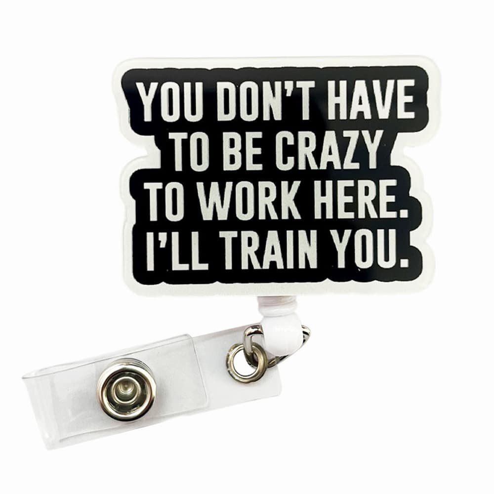 TEMU 2d Office Funny Hr Retractable Id Card Holder Reel With Cute Cartoon Design, Nurse Hospital Badge Holder Badge Reel Lanyard 1pc