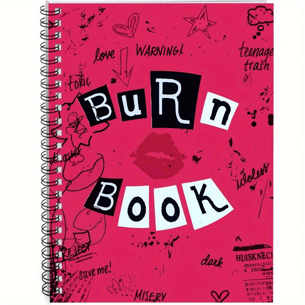 TEMU [mean S | Fun] Fun Spiral 1pc Notebook | Work Burn Book Mean S Journal, Office Home Gifts | Scrapbooking Kit Craft Supplies For Women Men