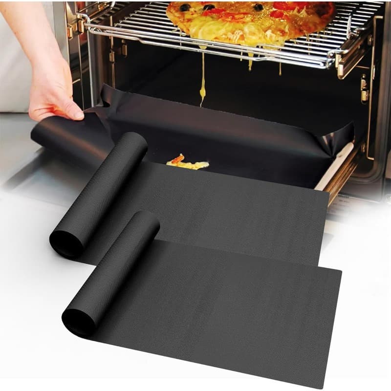 TEMU 4pcs Oven Liners For Bottom Of Oven, Thick Heavy Duty Non Stick Oven Mats, Bpa And Free Reusable Oven Liners For Bottom Of Electric Oven Christmas Essentials
