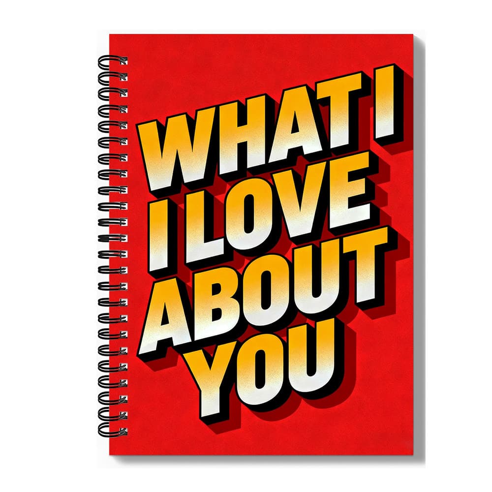 TEMU 1pc What I Love About You Couple' Journal - Romantic Pages With Daily , Romantic Praise Exchange & Date-free Planner Suitable For Couples For Romantic Feelings, Wedding, Anniversary Gifts