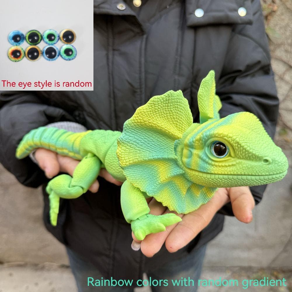 TEMU 3d Printed Large Umbrella Lizard Model, Random Color, Animal Figurine, Creative Craft, Table Decoration, Ideal As A Festive Gift, Birthday Present, Or Surprise Gift.