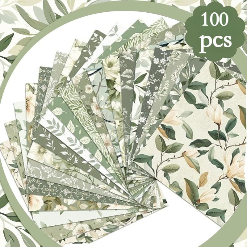 TEMU 100pcs 10*10cm (3.9*3.9in) Grass Theme Series, Printed Handmade Fabric, Handmade , Strips Diy Assembly Craft Materials, Includes Assorted Patterned Sets, Pre-cut Diy Handmade Doll Clothing