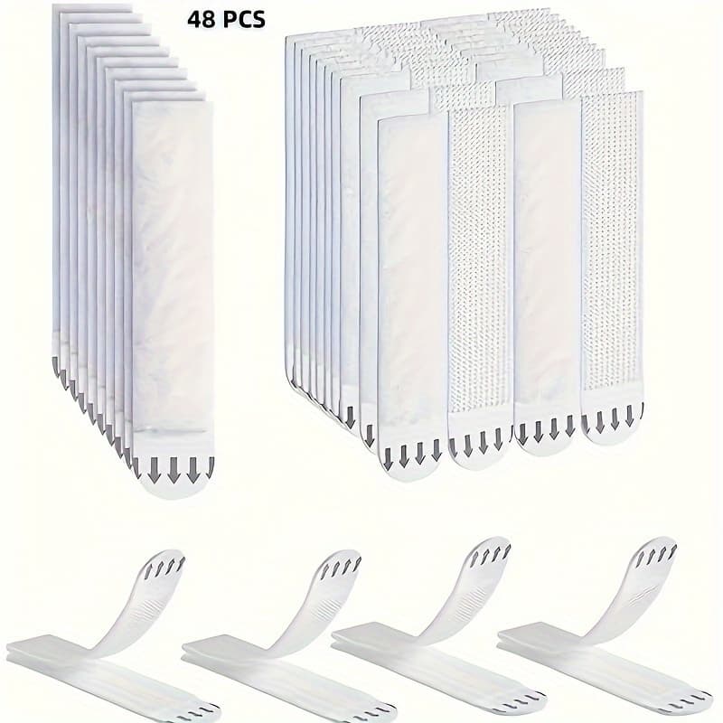 TEMU 48pcss Heavy Duty Picture Hanging Strips - No Nails, No Damage, Easy Removal - 48pcss For Frame Installation Bars