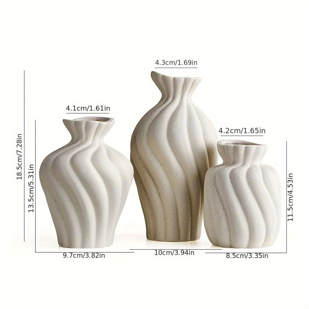TEMU 3pcs Ceramic Vase, Suitable For Banquet, Festival, Wedding, Family, Restaurant, Table Decoration, Aesthetic Room, Decor, All Kinds Of Holiday Gifts