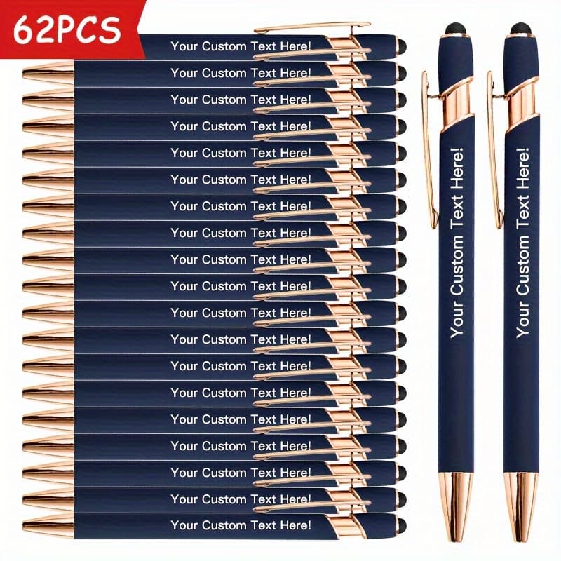 TEMU 62pcs Custom Ballpoint Pen | Graduation, Holiday Promotions & Corporate Events | Mothers Day Gift
