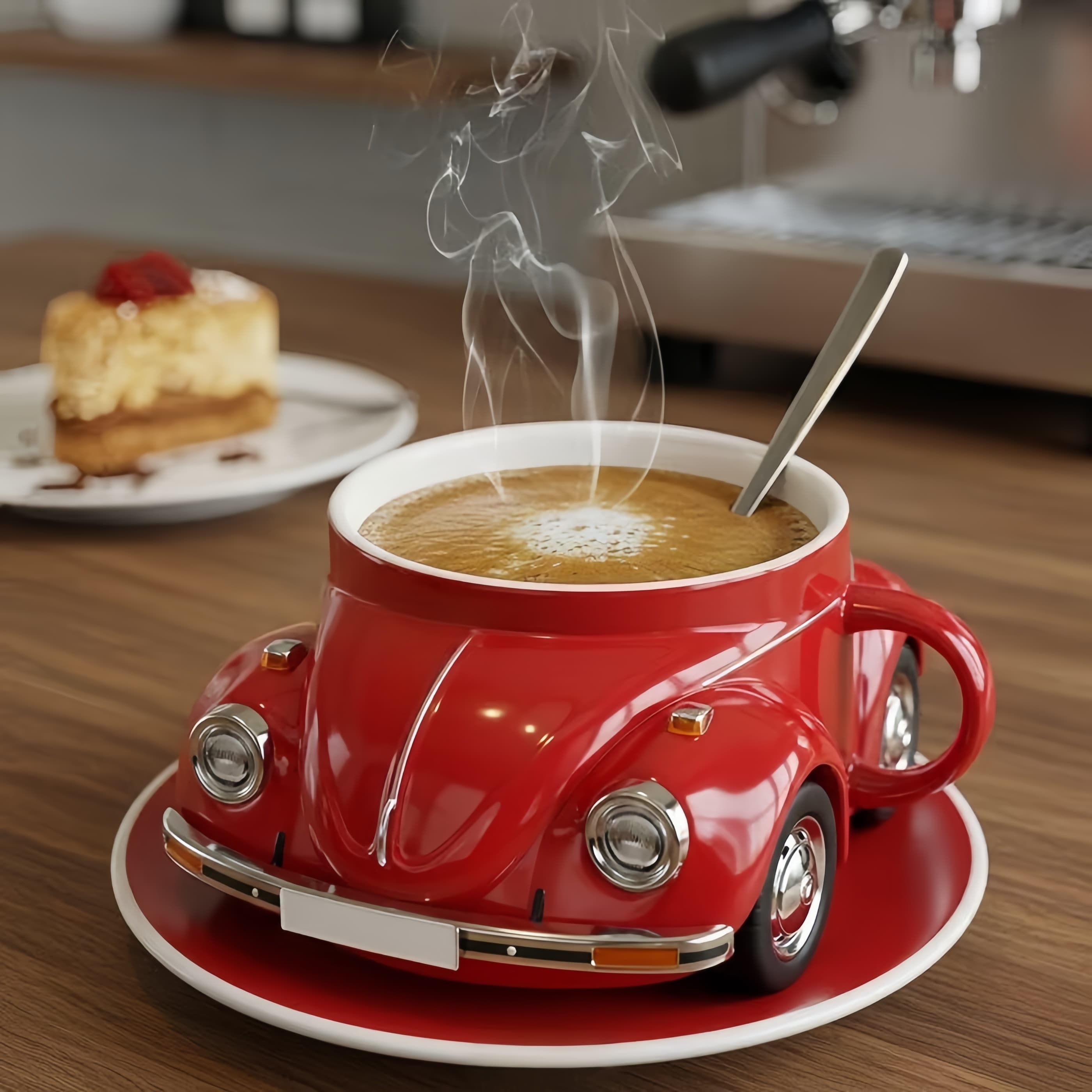 TEMU Vintage Car Shaped Resin Coffee Cup Decor, Retro Sculpture Mug Ornament, Unique Desktop & Car Dashboard Decor For Car Enthusiasts