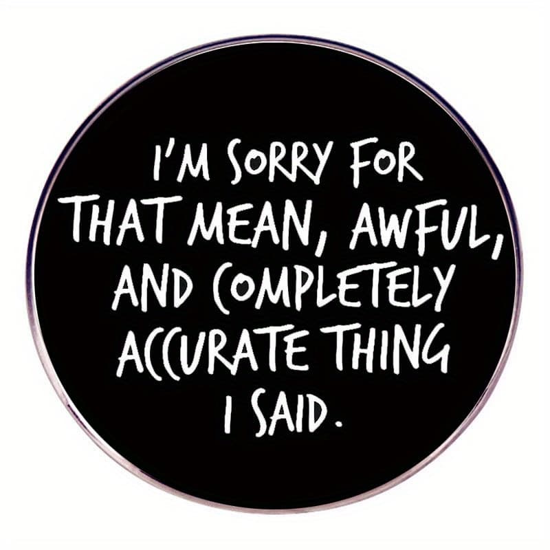 TEMU I Regret The Words I , The Brooch Is A , To Badge Accessory.