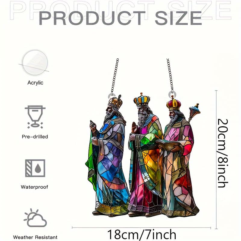 TEMU 1 Piece Of Acrylic Sun - 17.78cm By 20.32cm Stained Window Decoration, Colorful Artwork For Home And Garden Decoration, Ideal Gift For Holidays And , Garden Ornament | Colorful Sun