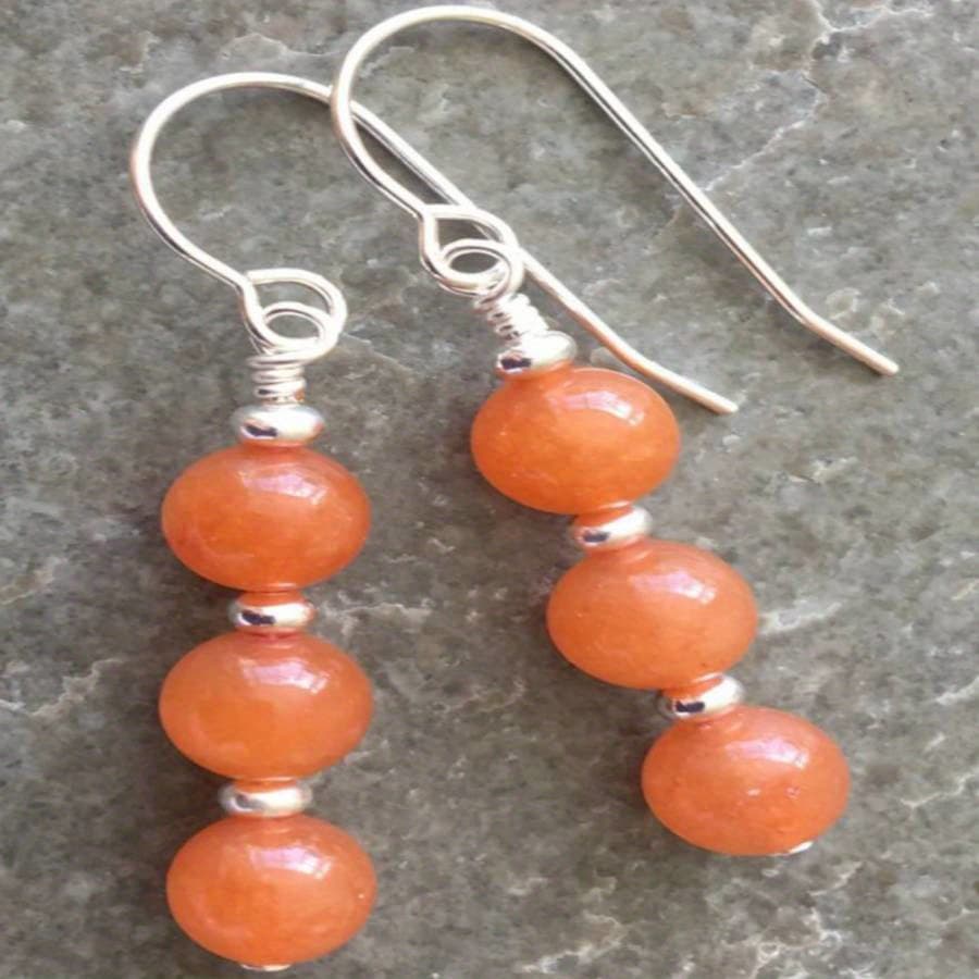 TEMU A Pair Of Handcrafted Natural Stone Bead Earrings With , Suitable As A Holiday Gift For Men And A Stylish Accessory For Women, Wear