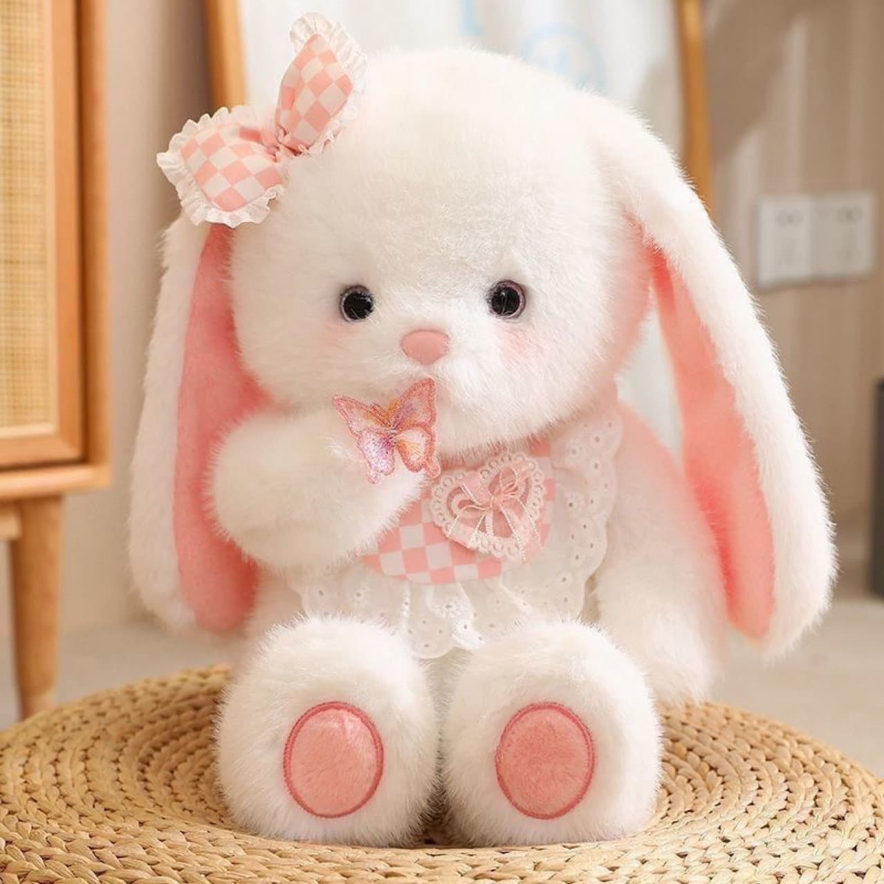 TEMU 1pc New 40cm Series Bunny And Lamb Plush Toys | Creative, Unique, And Dumb Lamb Plush Doll With Cute Design, Stuffed, Soft Fabric, Ideal For Dogs To Play With