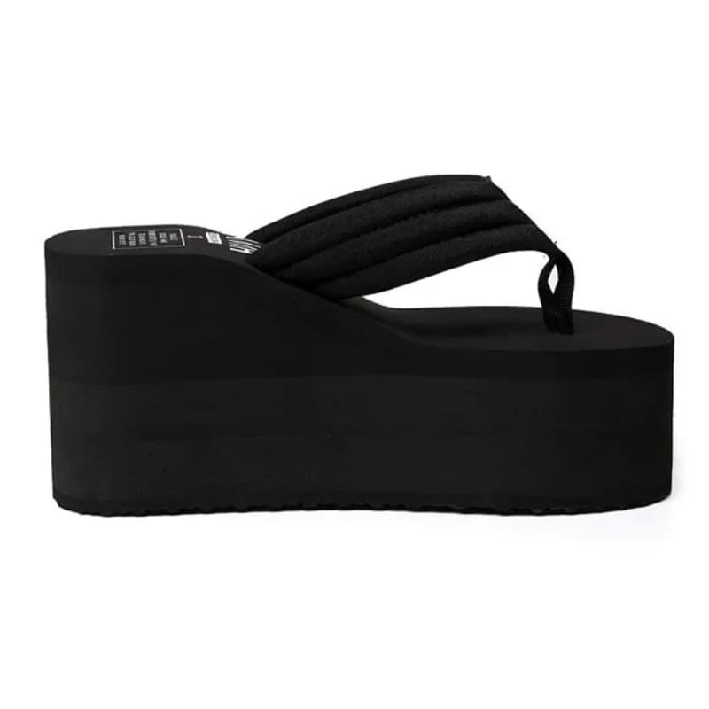 TEMU Back Heel: 3.15 Inch, Front Heel: 1.97 Inch.women Flip Flops Comfortable Summer Casual Flip Flops Women Slippers Beach Style Non-slip Thick Bottom Wedges Shoes, Women Shoes