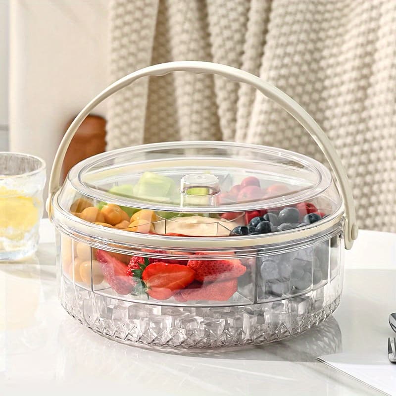 TEMU Portable Large-capacity Container For Preserving Fruits, Sealed Beverage Ice Bucket For Outdoor Use, Suitable For Fruit, Beer, , And Ice Cubes