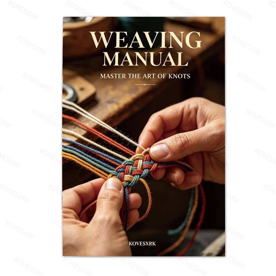 TEMU 1pc Braided Bracelet Book: Vintage Multicolor Thread Knotting Guide With Photo/illustration Tutorials Suitable For Beginners & Crafters, Cover Design For Braiding Techniques, Holiday Gift For &