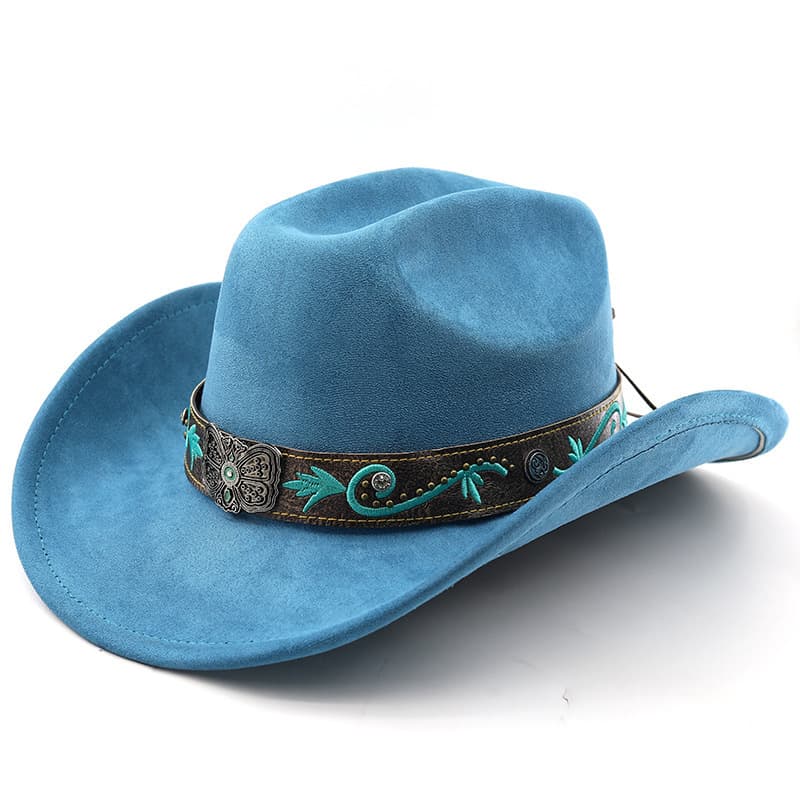 TEMU Vintage Cowboy Hat | Light Brown Distressed Belt Design | Western Style Daily Wear Outdoor Party Hat