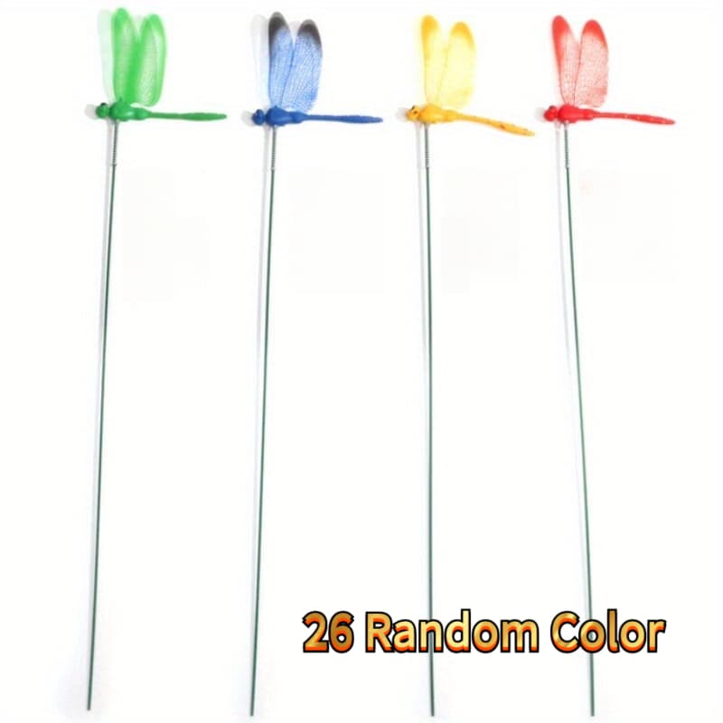 TEMU 26pcs Random Color Artificial Dragonfly Stakes, Three-dimensional Plastic Artificial Dragonfly Decorations For Gardening And Garden Inserts Gardening Hand Tools