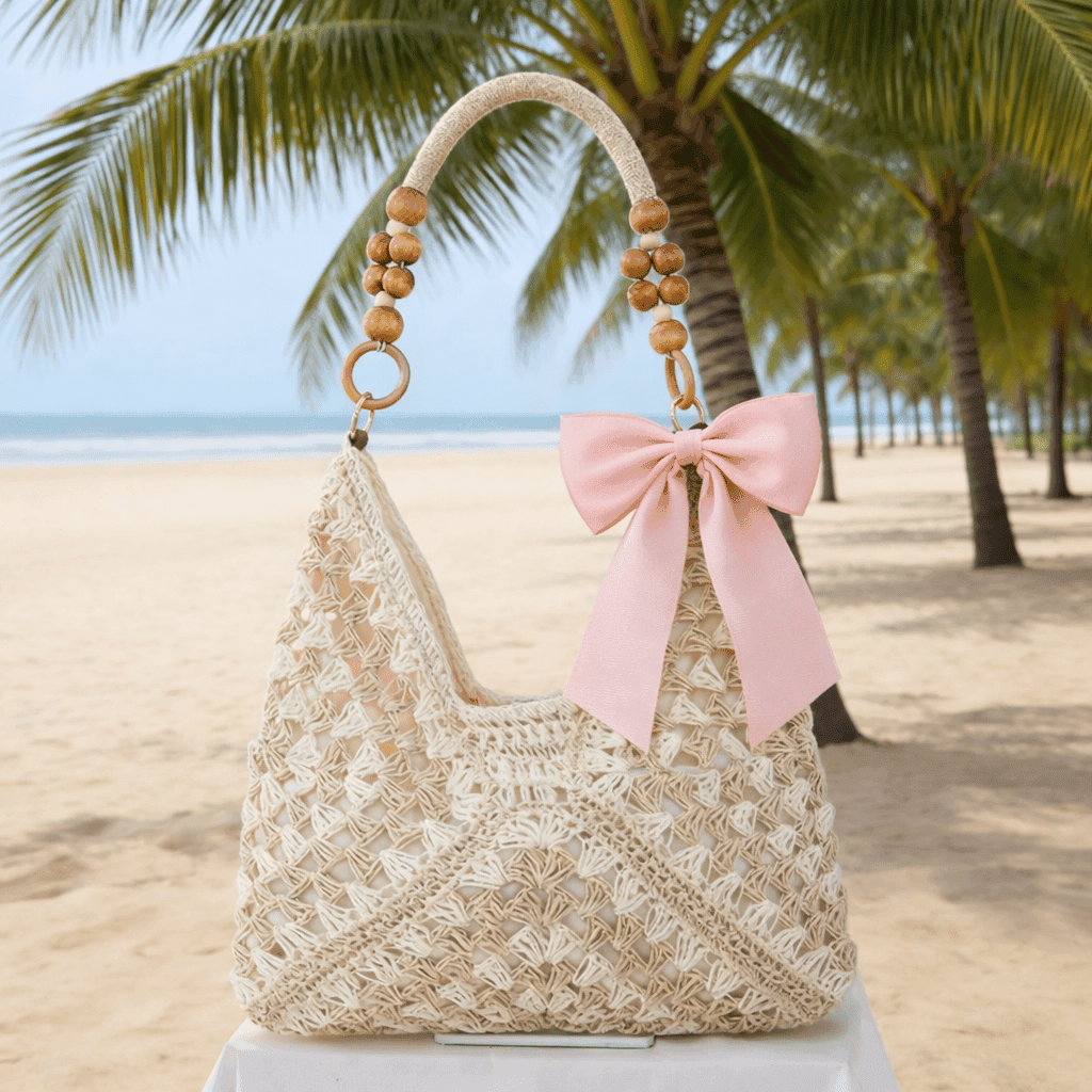 TEMU Spacious Bohemian-style Straw Shoulder Bag, A Versatile Beach Bag Perfect For Women's Beach Vacations And . A Great Gift For Mothers Or !