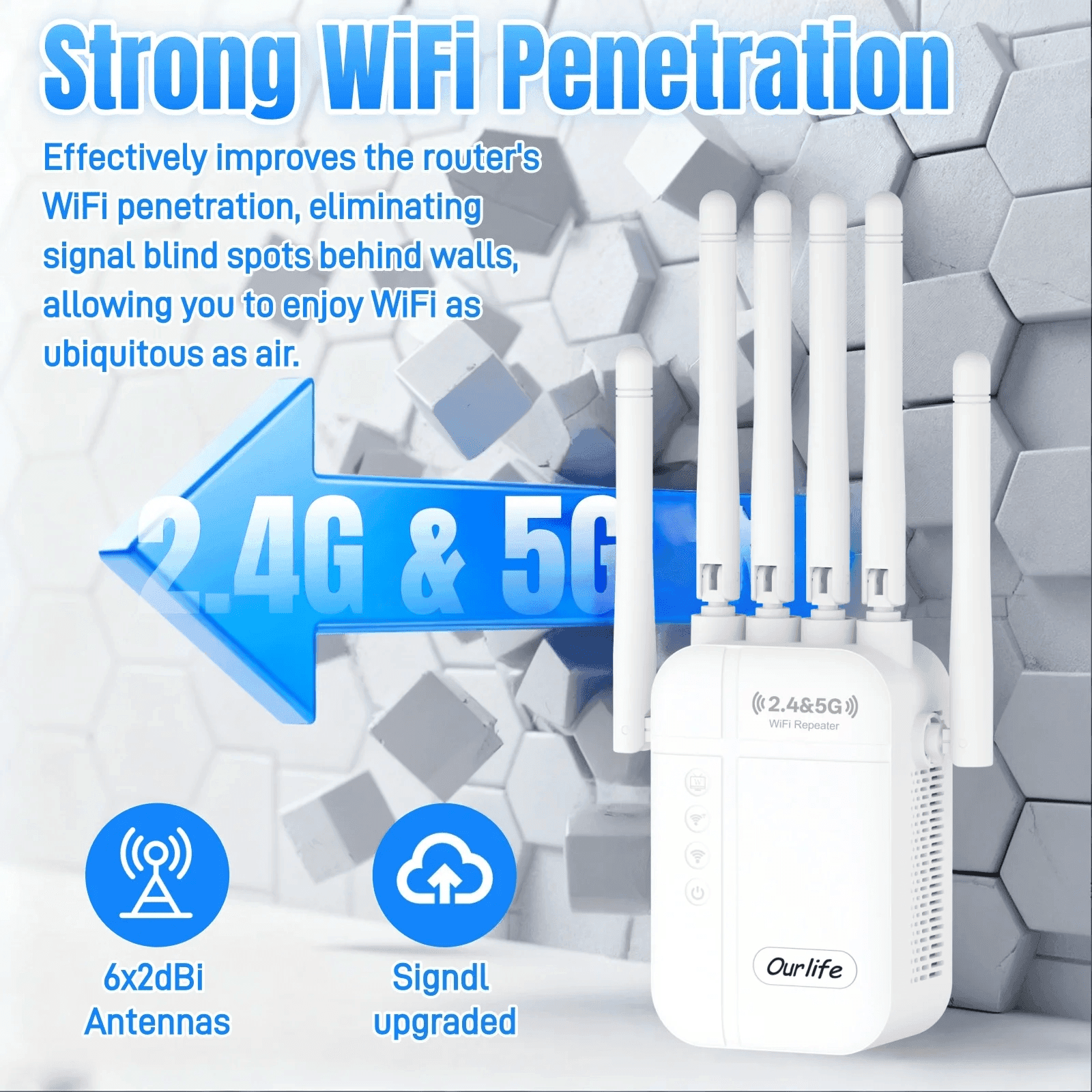 TEMU 2026 Latest Model - Internet, 4 Application Connection, 6 Antenna-powerful, 6 Antenna, Plug, More Powerful, Coverage, , To 105 Devices Network Coverage Up To