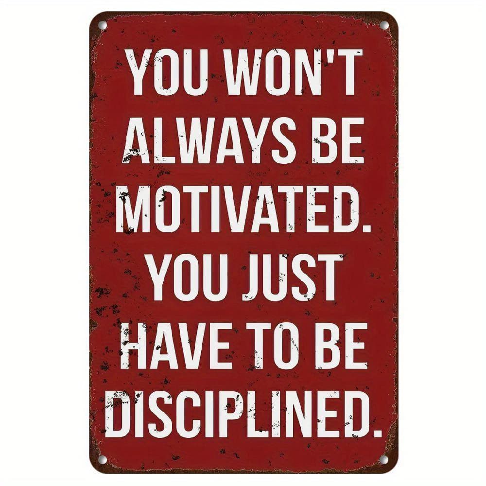 TEMU Vintage-inspired 'to Be ' Sign - Retro Motivational Wall Art With Background & White Text, Home Gyms, For Man Caves, Offices & Gifts, Design With Pre-drilled Holes, Gym Accessories