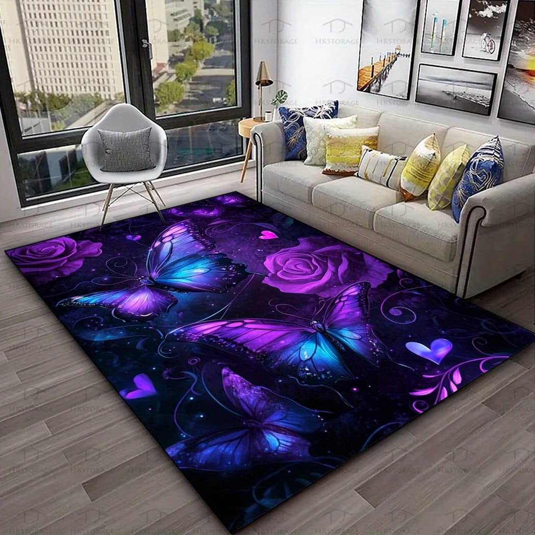 TEMU 1pc Fantasy Pattern Area Rug, Washable Large Size Floor Mat, Suitable For Living Room//bedroom/patio/office, Fashionable Home Decor, Outdoor Decorative Mat, Hkstorage