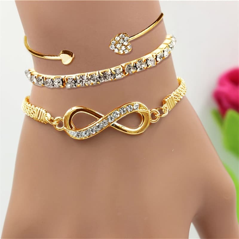 TEMU 3pcs Women's Bracelet Set With Suitable For Wedding,, Daily Wear - Y2k Bohemian Minimalist Gift For Girlfriend, High-quality Layering Bracelets For Birthdays, Christmas, Valentines ( Accessories)
