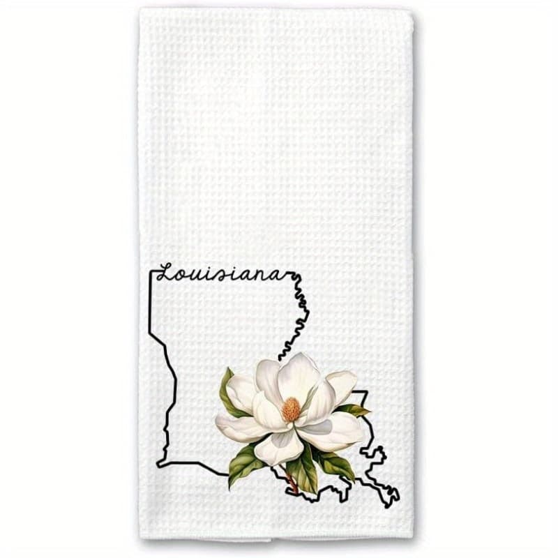 TEMU 18x26 Inch Kitchen Towel - Soft Polyester Dish Towel With , , Machine Washable - Perfect Housewarming Gift For Flower Lovers