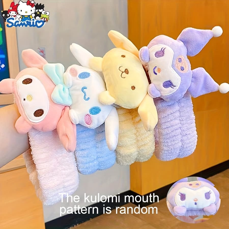 TEMU 4pcs Plush Face Washing Hair Ties, Suitable For Makeup, Face Washing, Grooming, And Headbands